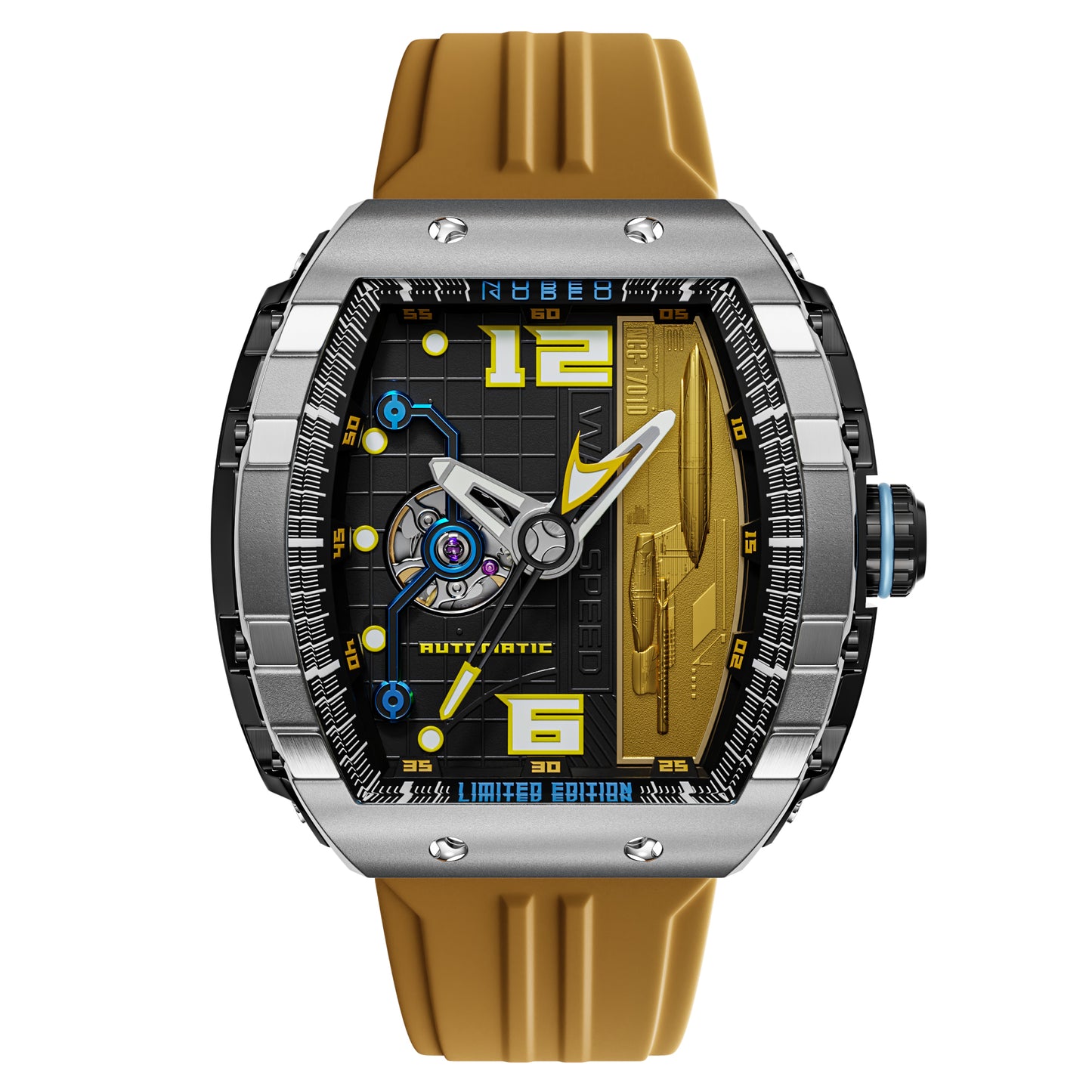 Magellan Automatic Star Trek Warp Speed Limited Edition Nubeo Watch - Data Yellow