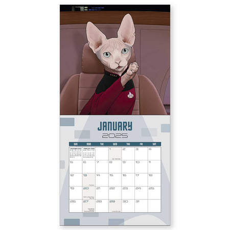 Star Trek Cats 2025 Wall Calendar