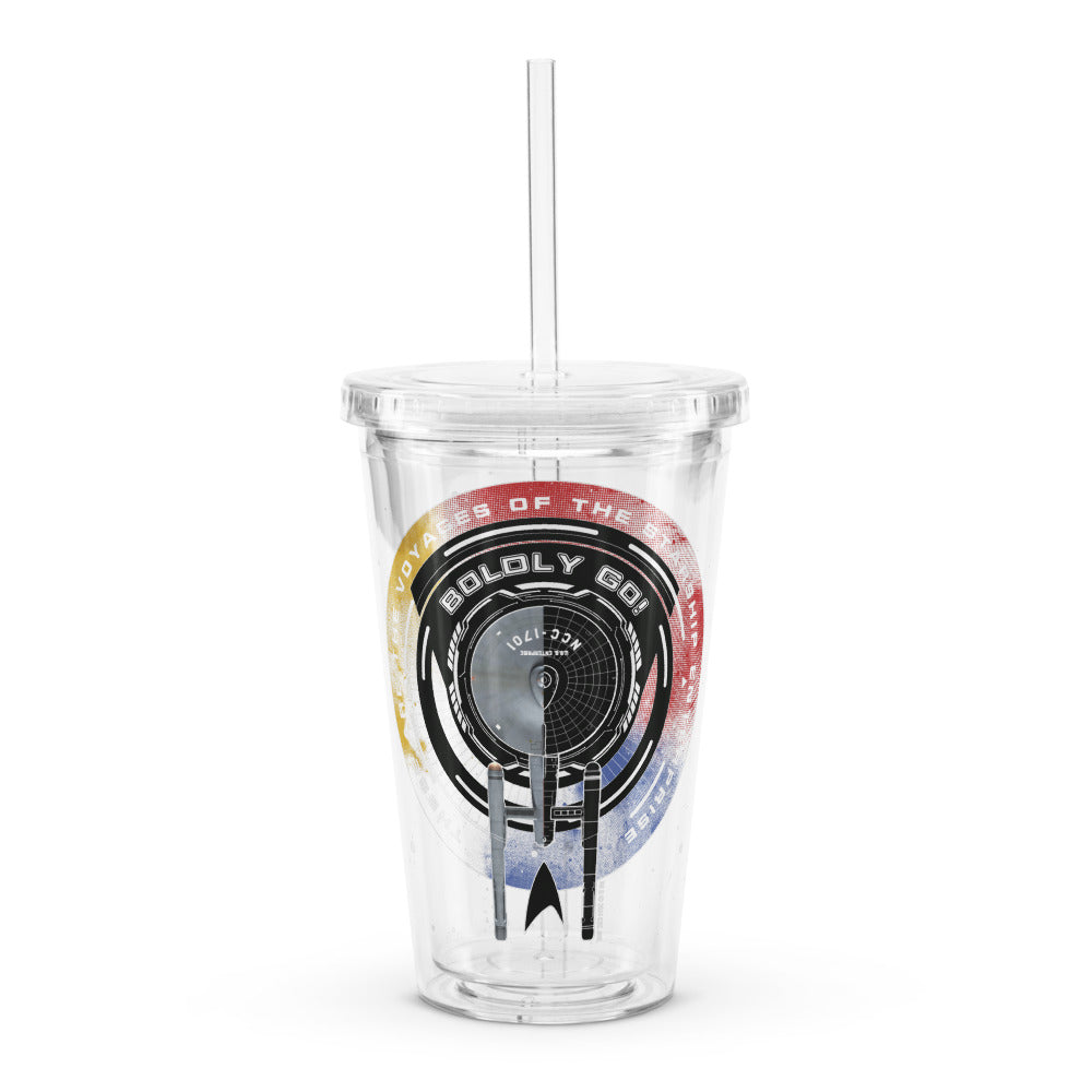 Star Trek: The Original Series Boldly Go Clear Tumbler