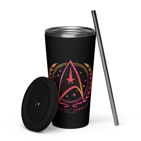 Star Trek: The Original Series Starfleet Badge Tumbler With Straw