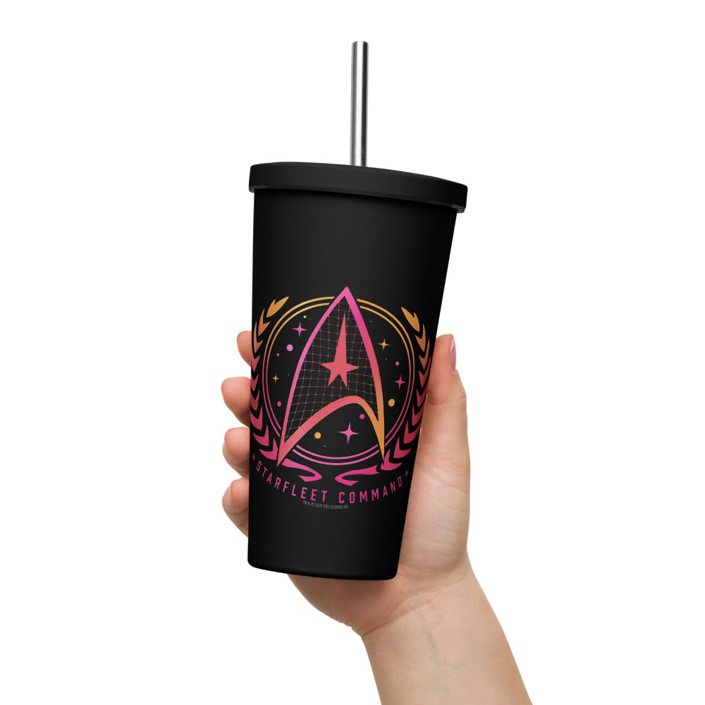 Star Trek: The Original Series Starfleet Badge Tumbler With Straw