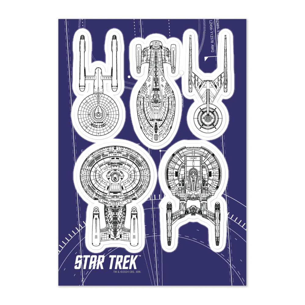 Star Trek Ships Of The Line Sticker Sheet