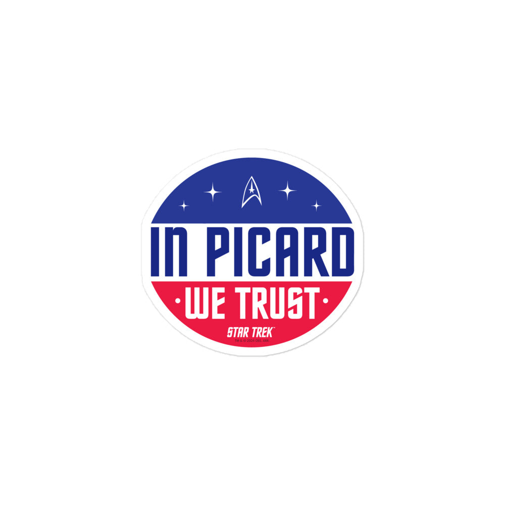 Star Trek In Picard We Trust Sticker