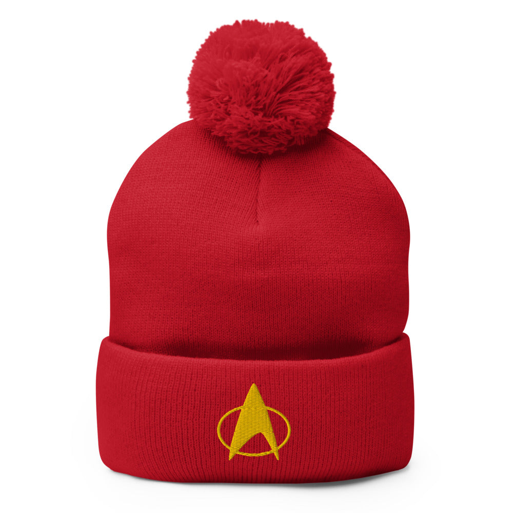 Star Trek: The Next Generation Delta Embroidered Pom Pom Knit Beanie