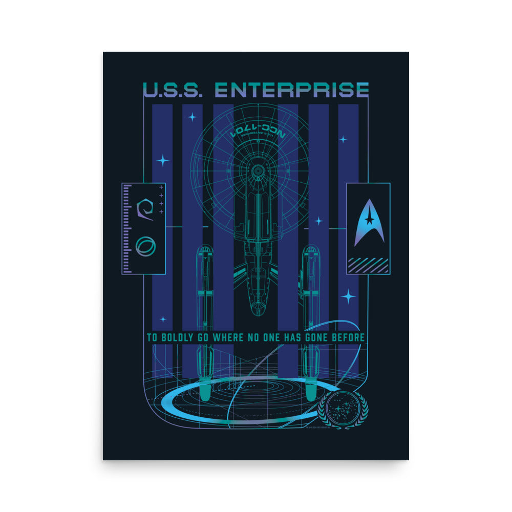 Star Trek: The Original Series Enterprise Premium Poster