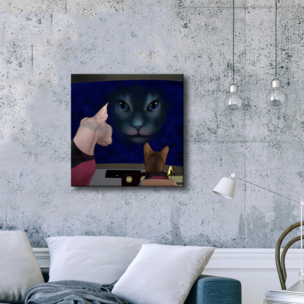 Star Trek: The Next Generation Hologram Cat Premium Gallery Wrapped Canvas