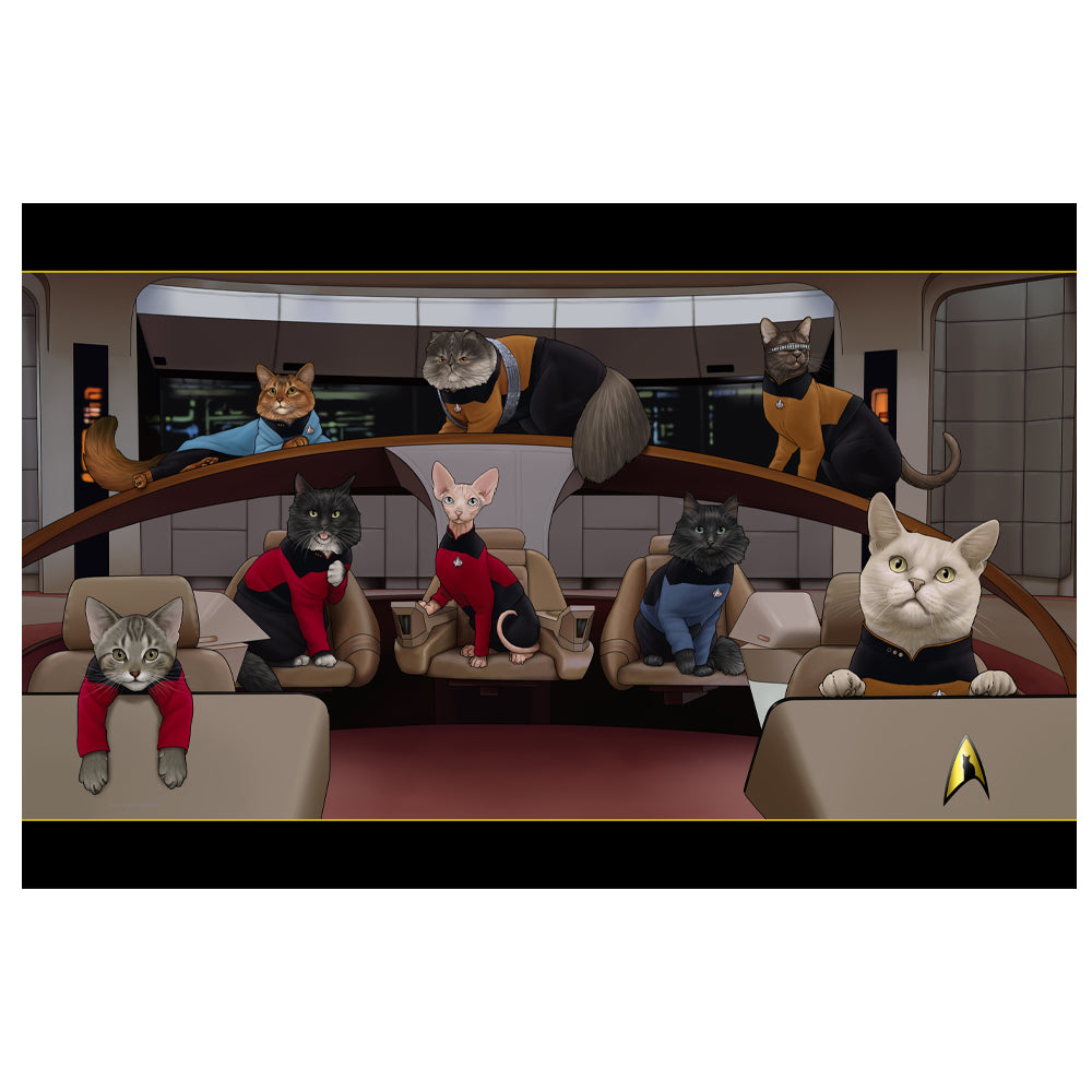 Star Trek: The Next Generation Crew Cats Sherpa Blanket