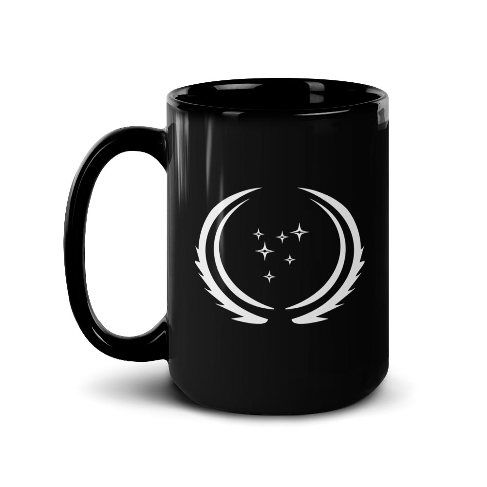 Star Trek: Discovery 32nd Century United Federation of Planets Flag Black Mug