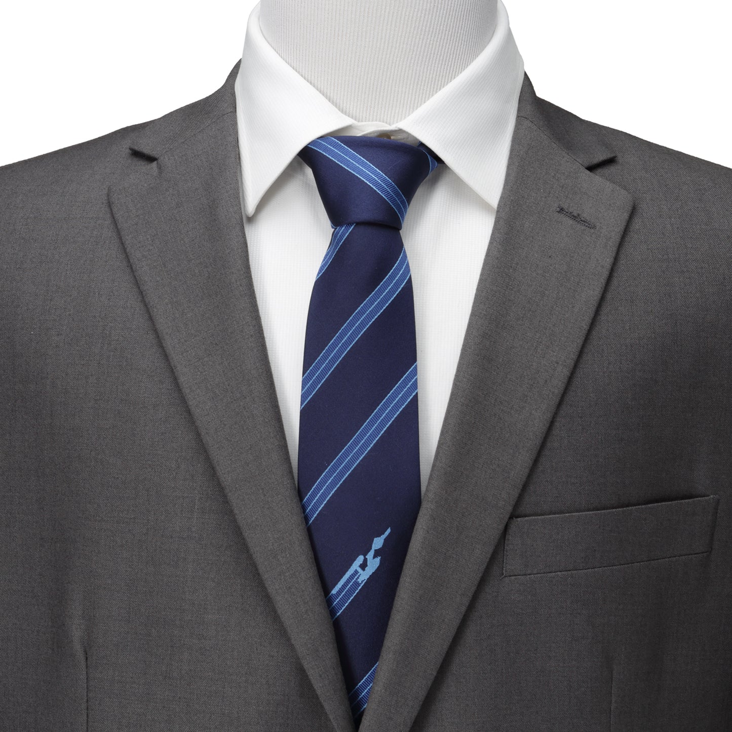 Star Trek Enterprise Flight Blue Stripe Men's Tie