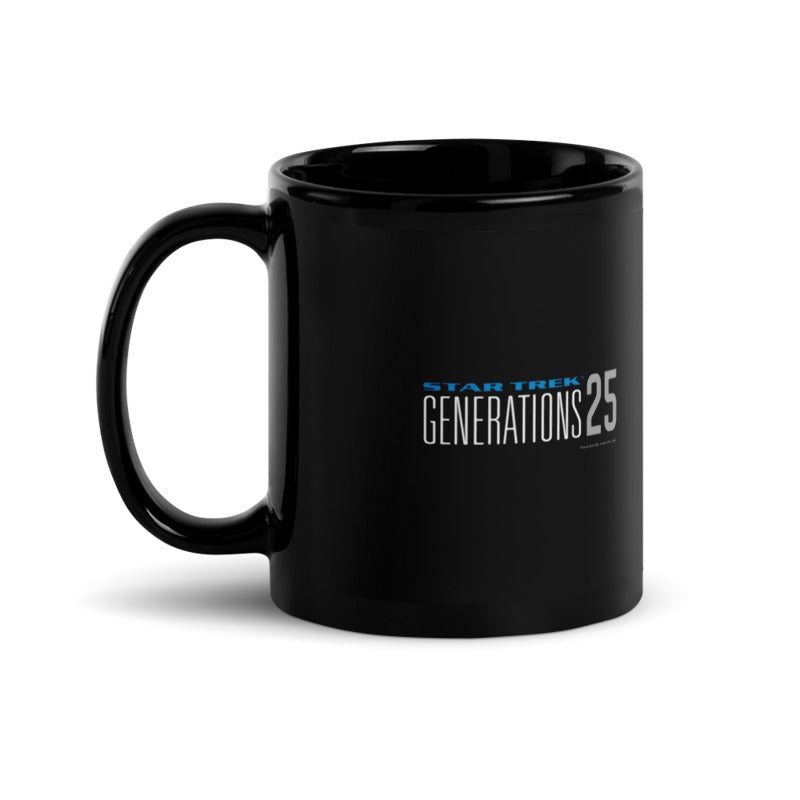 Star Trek: Generations 25 Logo Black Mug