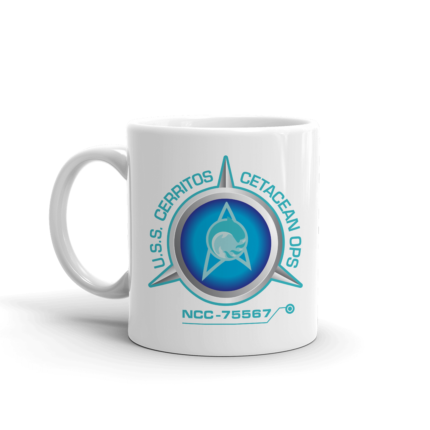 Star Trek: Lower Decks Cetacean Ops Delta Logo White Mug