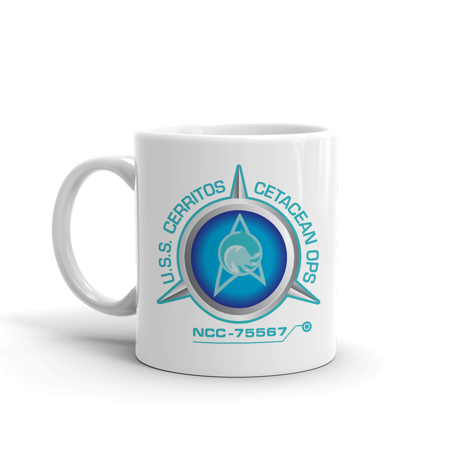 Star Trek: Lower Decks Cetacean Ops Delta Logo White Mug