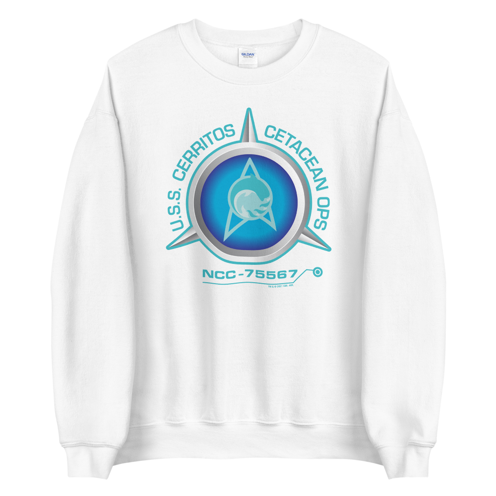 Star Trek: Lower Decks Cetacean Ops Delta Large Logo  Fleece Crewneck Sweatshirt