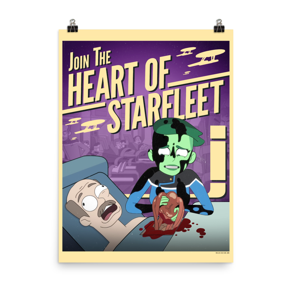 Star Trek: Lower Decks Heart of Starfleet Recruiting Premium Satin Poster