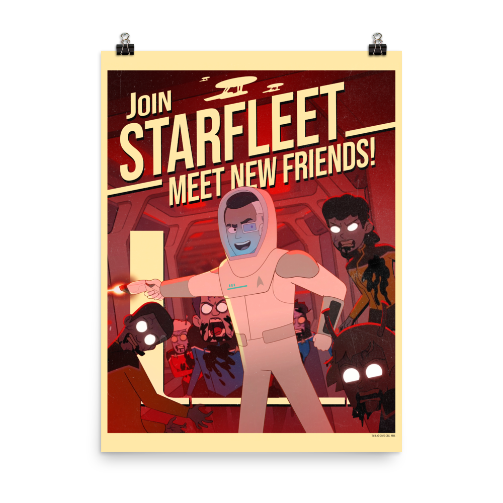 Star Trek: Lower Decks New Friends Recruiting Premium Satin Poster