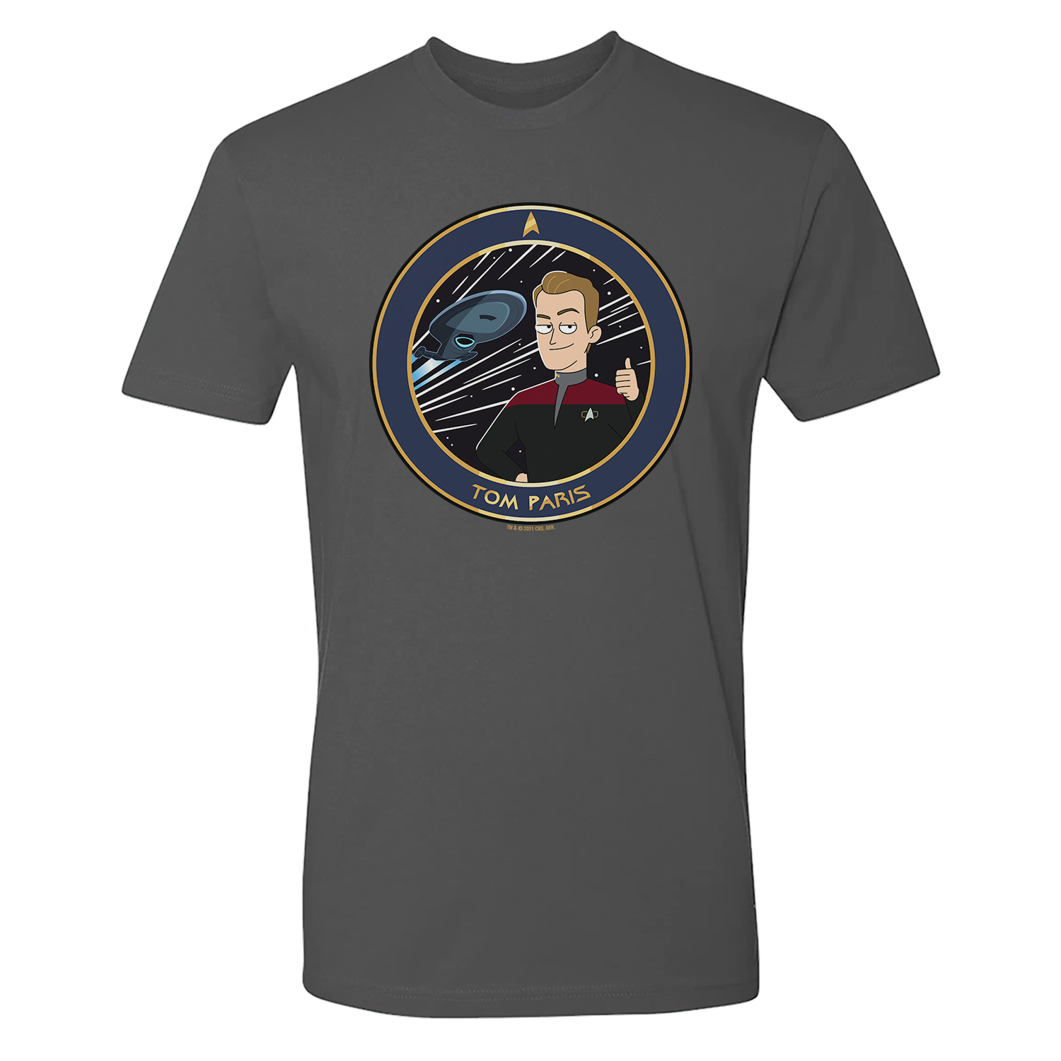 Star Trek: Lower Decks Tom Paris Plate Adult Short Sleeve T-Shirt