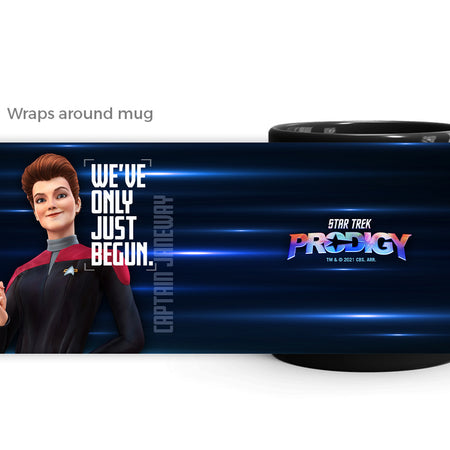 Star Trek: Prodigy Captain Janeway "We've Only Just Begun" Black Mug