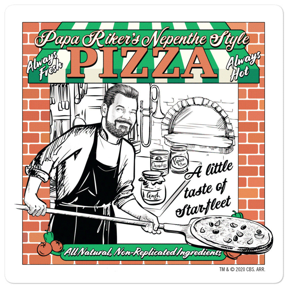 Star Trek: Picard Riker's Pizza DIe Die Cut Sticker