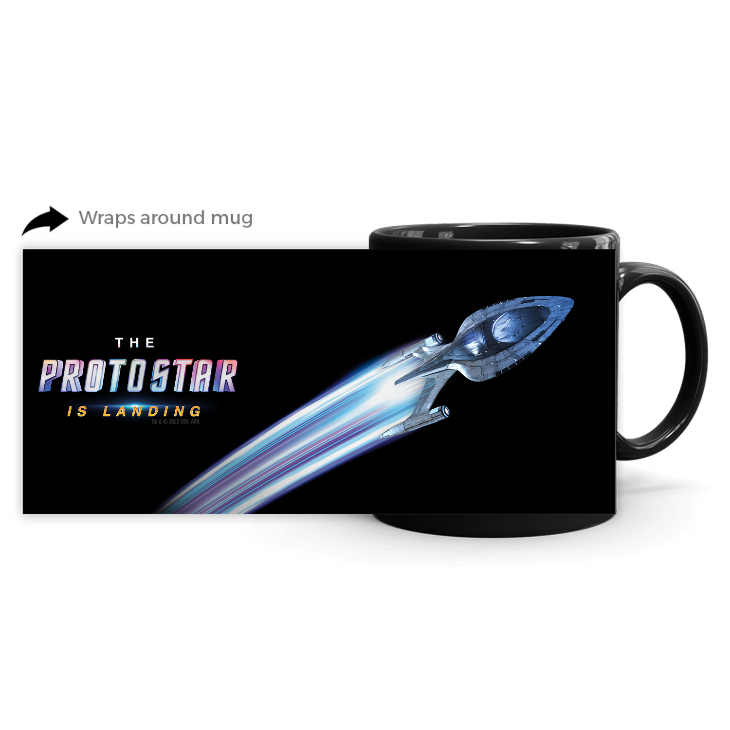 Star Trek: Prodigy The Protostar Is Landing Black Mug