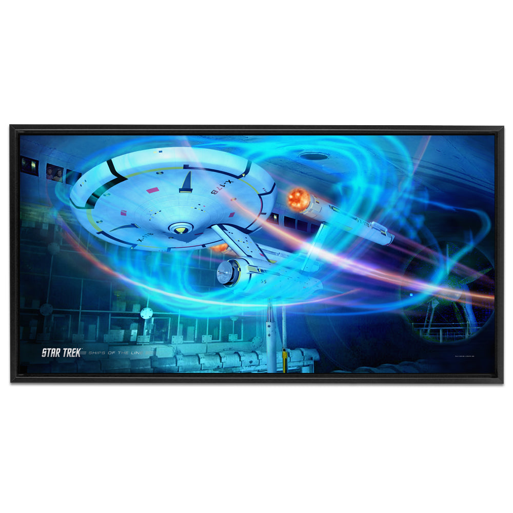 Star Trek: Enterprise Ships of the Line Wind Tunnel Floating Frame Wrapped Canvas