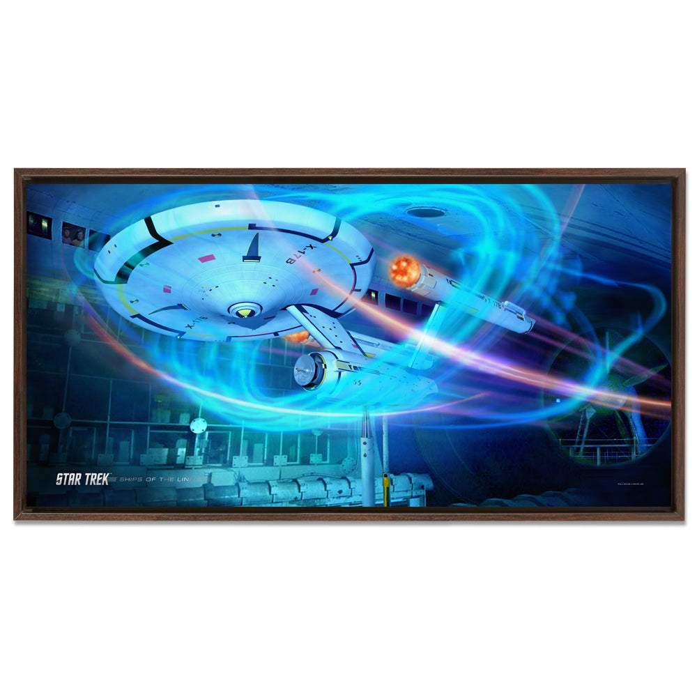 Star Trek: Enterprise Ships of the Line Wind Tunnel Floating Frame Wrapped Canvas