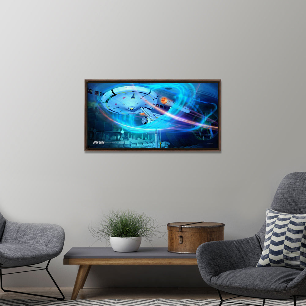 Star Trek: Enterprise Ships of the Line Wind Tunnel Floating Frame Wrapped Canvas