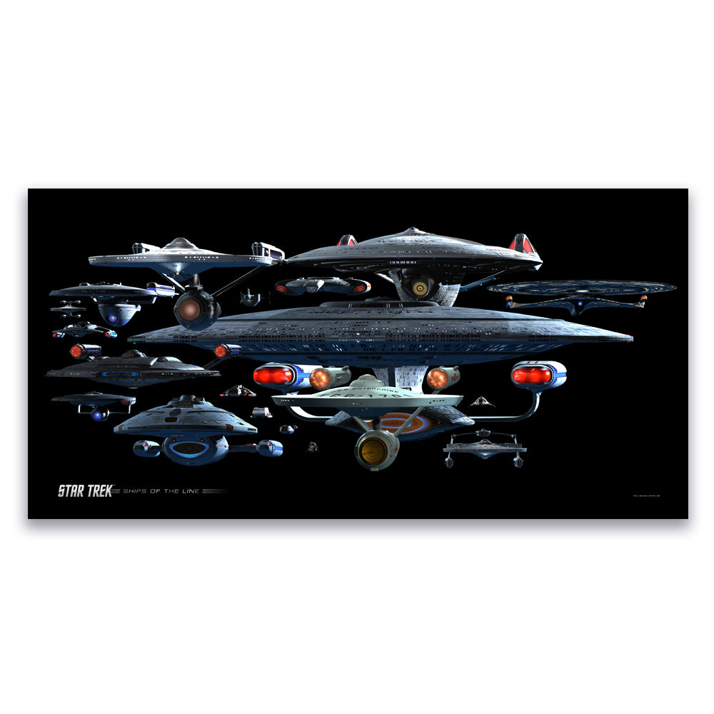 Star Trek Ships of the Line Starfleet Collage Removable Wall Cling