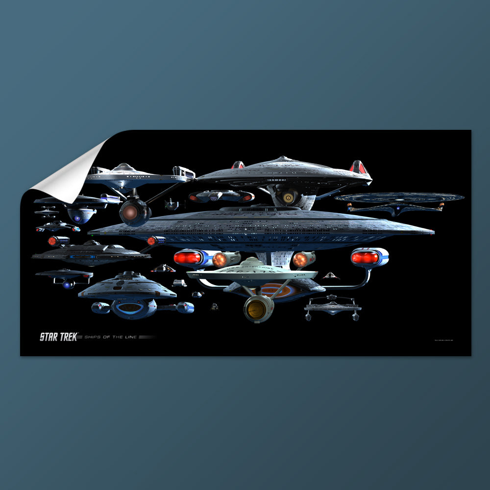 Star Trek Ships of the Line Starfleet Collage Removable Wall Peel