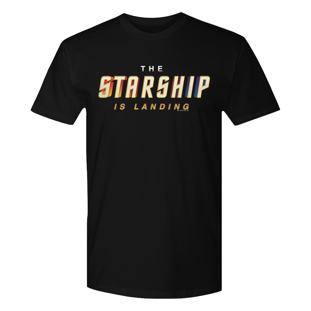 Star Trek The Starship Is Landing Adult Short Sleeve T-Shirt