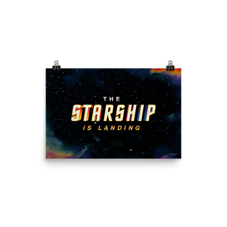 Star Trek The Starship Is Landing Premium Matte Paper Poster