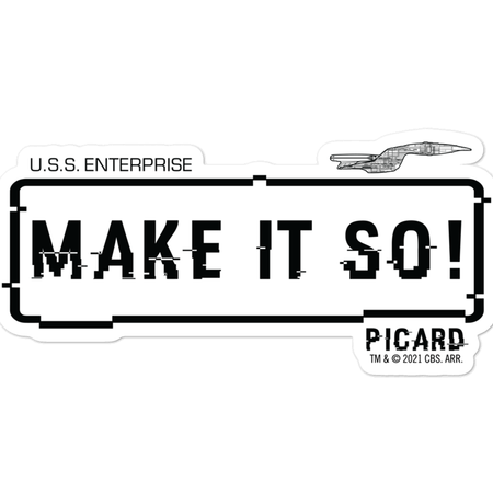 Star Trek: The Next Generation Make It So! Die Cut Sticker