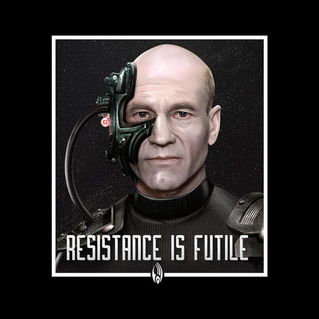 Star Trek: The Next Generation Picard Resistance is Futile Black Mug