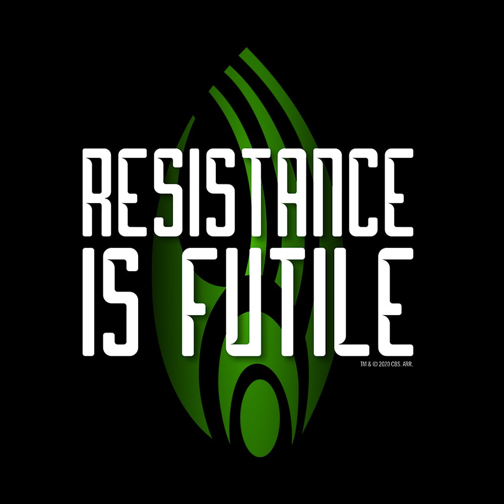 Star Trek: The Next Generation Resistance is Futile Adult Short Sleeve T-Shirt