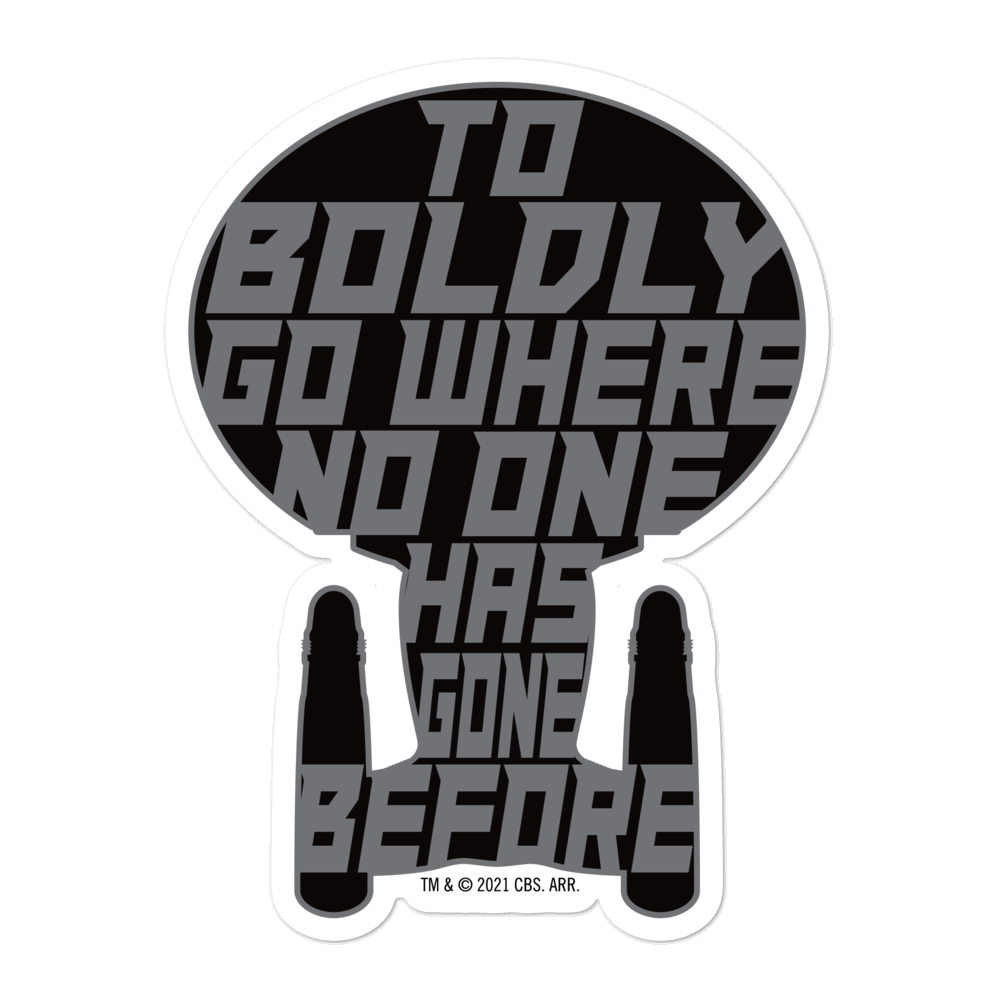 Star Trek: The Next Generation To Boldy Go Die Cut Sticker