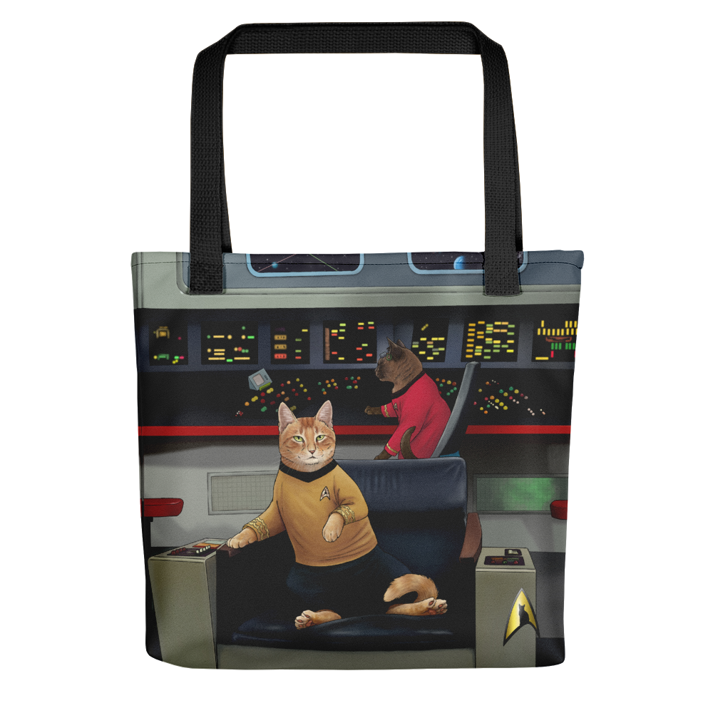 Star Trek: The Original Series Kirk's Chair Cat Premium Tote Bag