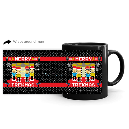 Star Trek: The Original Series Merry Trekmas Black Mug