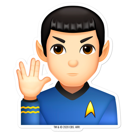 Star Trek: The Original Series Series Spock Emoji Die Cut Sticker