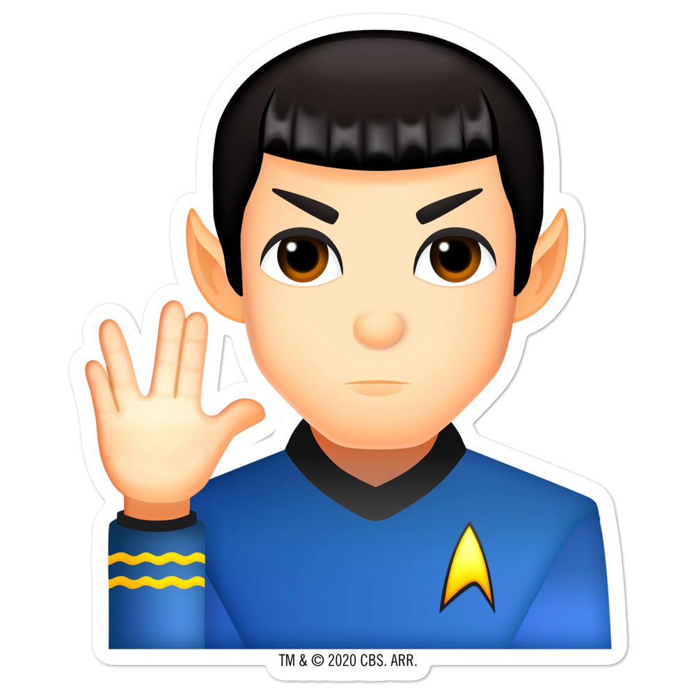 Star Trek: The Original Series Series Spock Emoji Die Cut Sticker