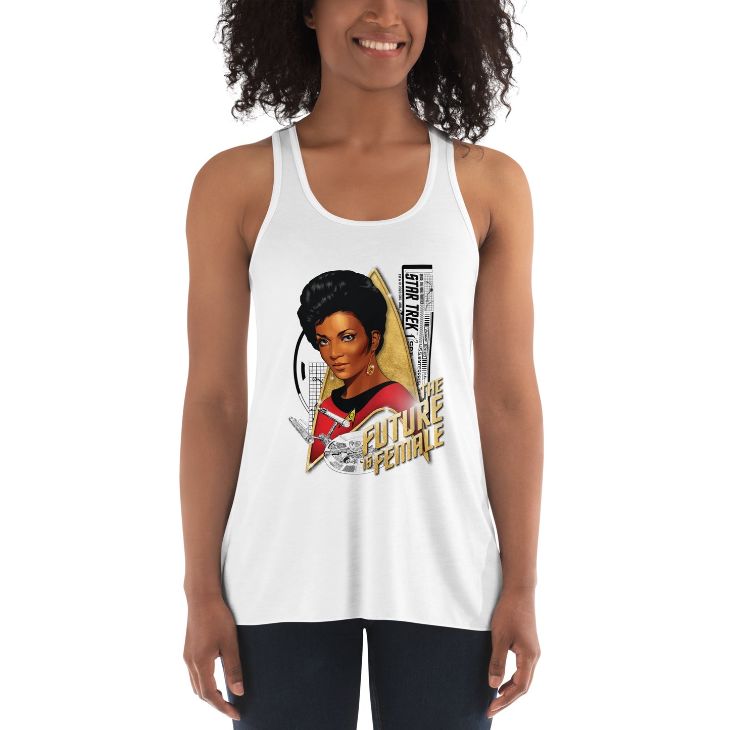 Star Trek: The Original Series Uhura The Future is Female Women's Flowy Racerback Tank Top