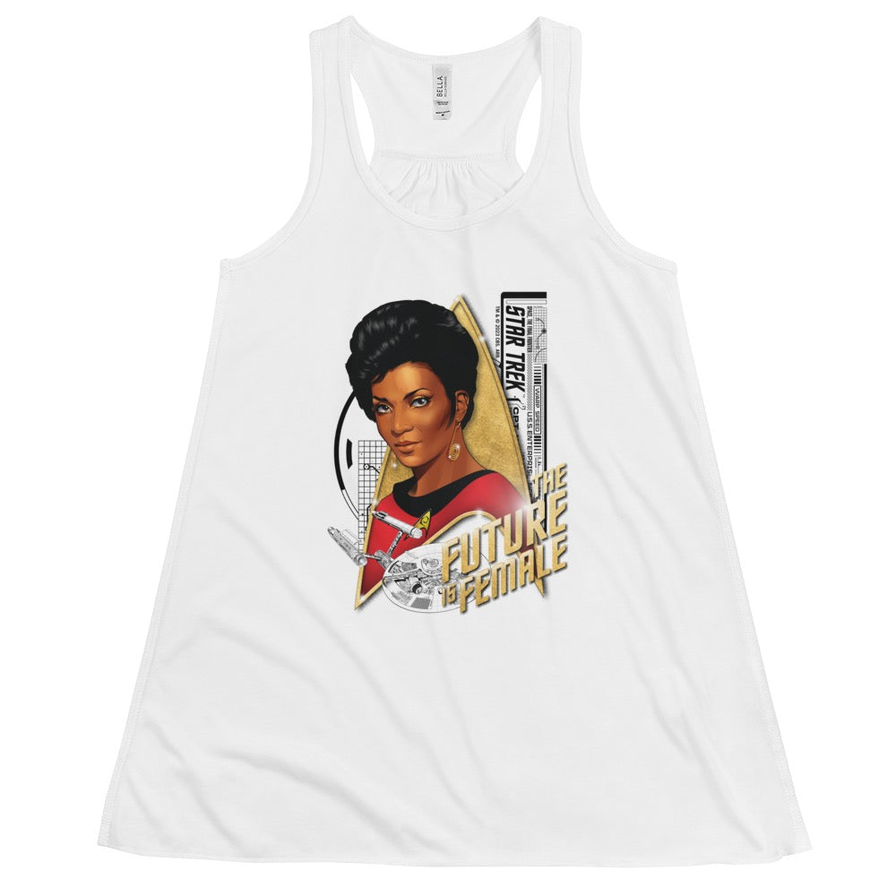 Star Trek: The Original Series Uhura The Future is Female Women's Flowy Racerback Tank Top