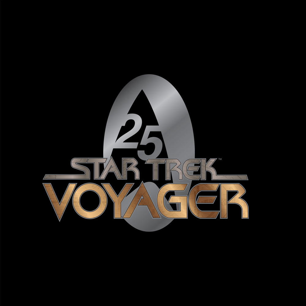 Star Trek: Voyager Gold 25 Logo Black Mug