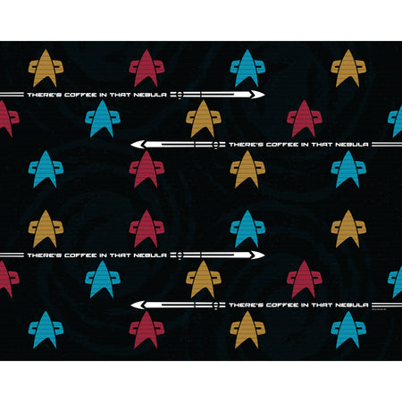 Star Trek: Voyager Coffee in that Nebula Badge Sherpa Blanket