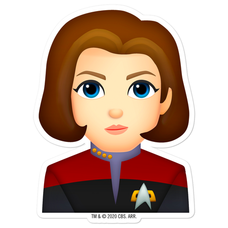 Star Trek: Voyager Janeway Emoji Die Cut Sticker