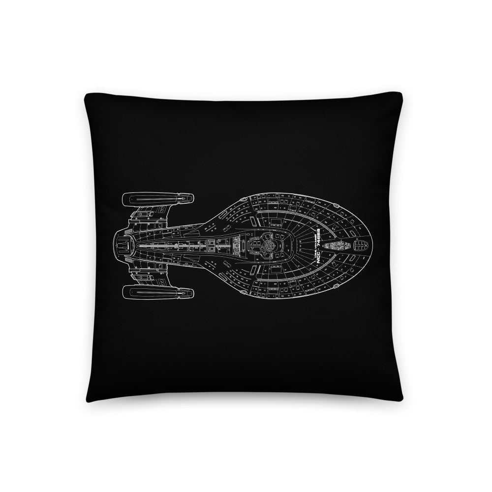 Star Trek: Voyager 25 Schematic Pillow 16" x 16"