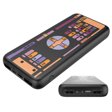 Star Trek: The Next Generation Slim 10,000mAh Triple Charging Power Bank With LCARS Design