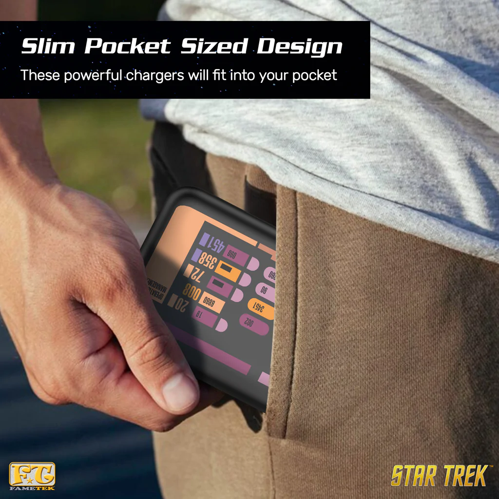 Star Trek: The Next Generation Slim 10,000mAh Triple Charging Power Bank With LCARS Design