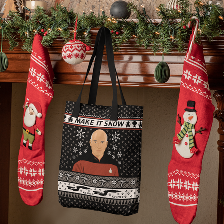 Star Trek: The Next Generation Make It Snow Tote Bag