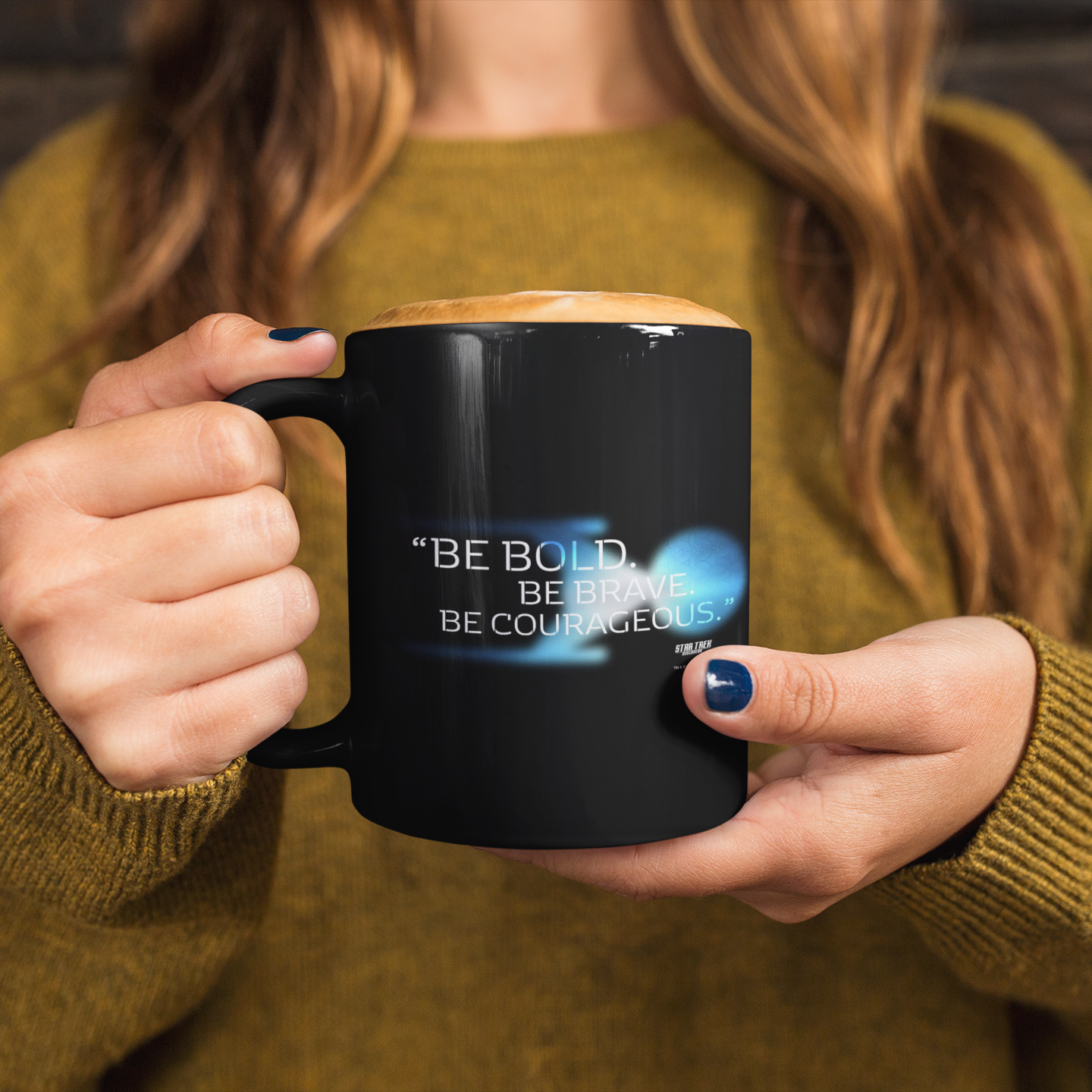 Star Trek: Discovery Be Bold. Be Brave. Be Courageous. Black 11 oz Mug